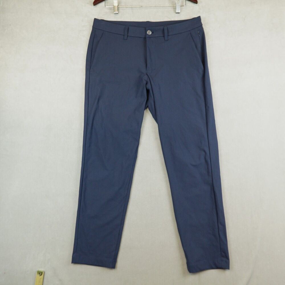 Lululemon ABC Pant Classic Warpstreme Blue Tech Trouser Mens 34x30 Performance